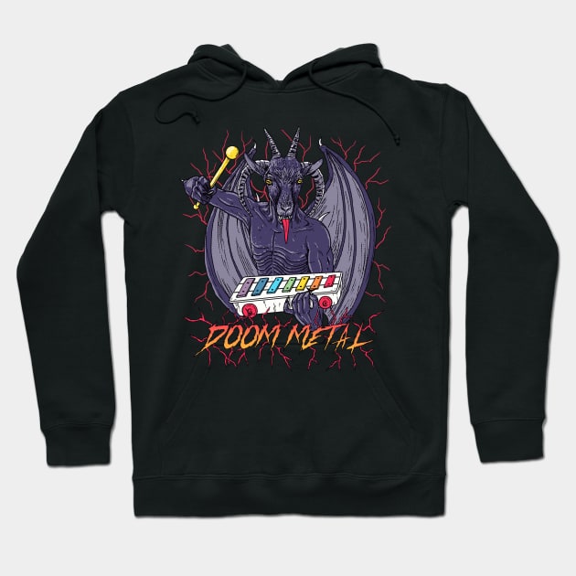 Doom Metal Hoodie by Hillary White Rabbit